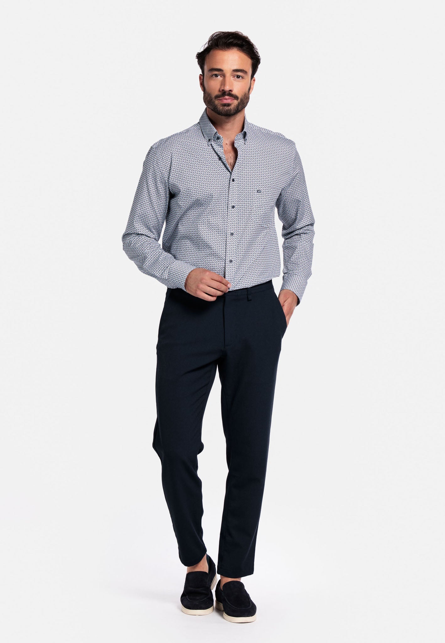 Giordano Ivy Printed Regular Shirt - Matt O'Brien Fashions