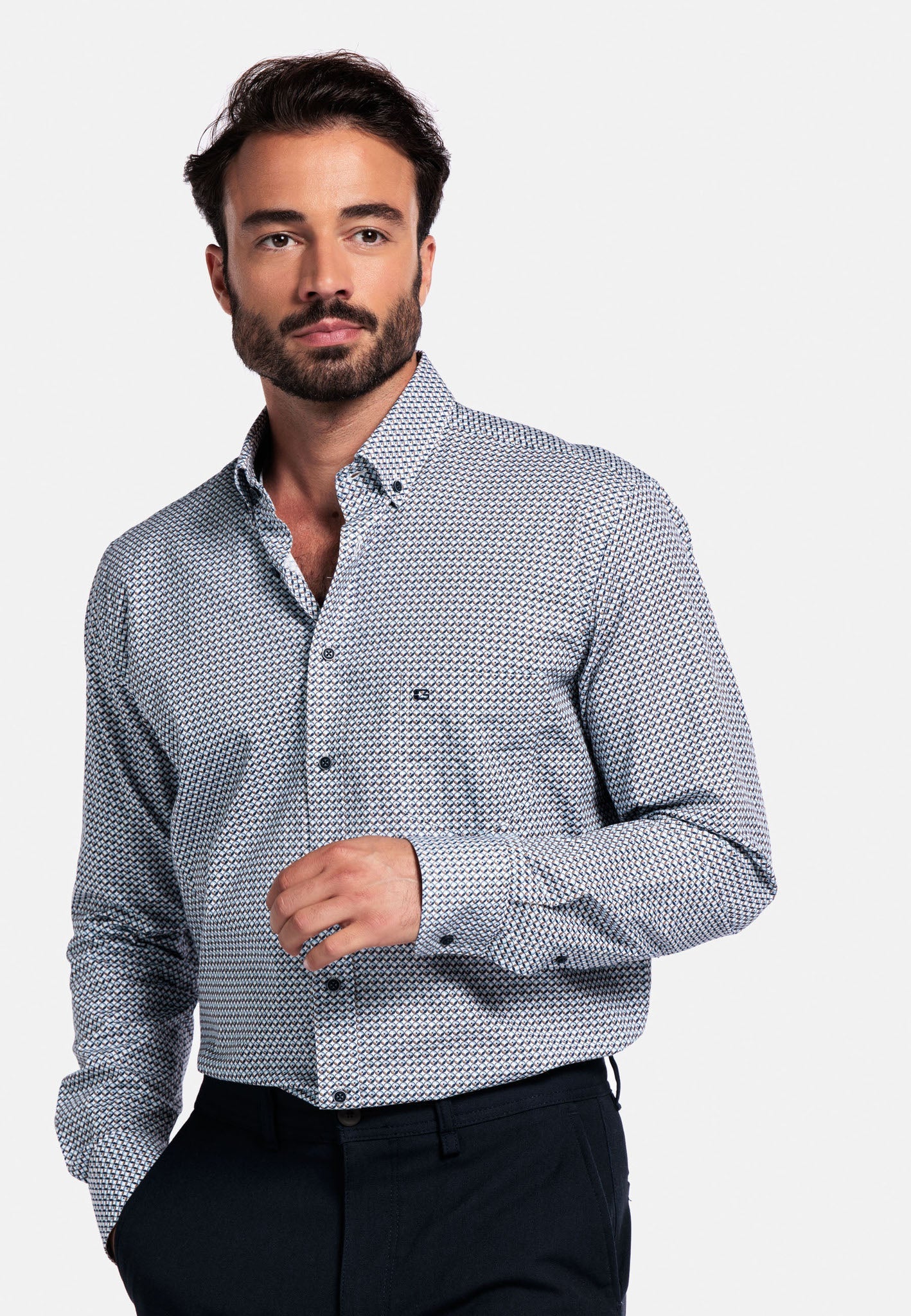 Giordano Ivy Printed Regular Shirt - Matt O'Brien Fashions