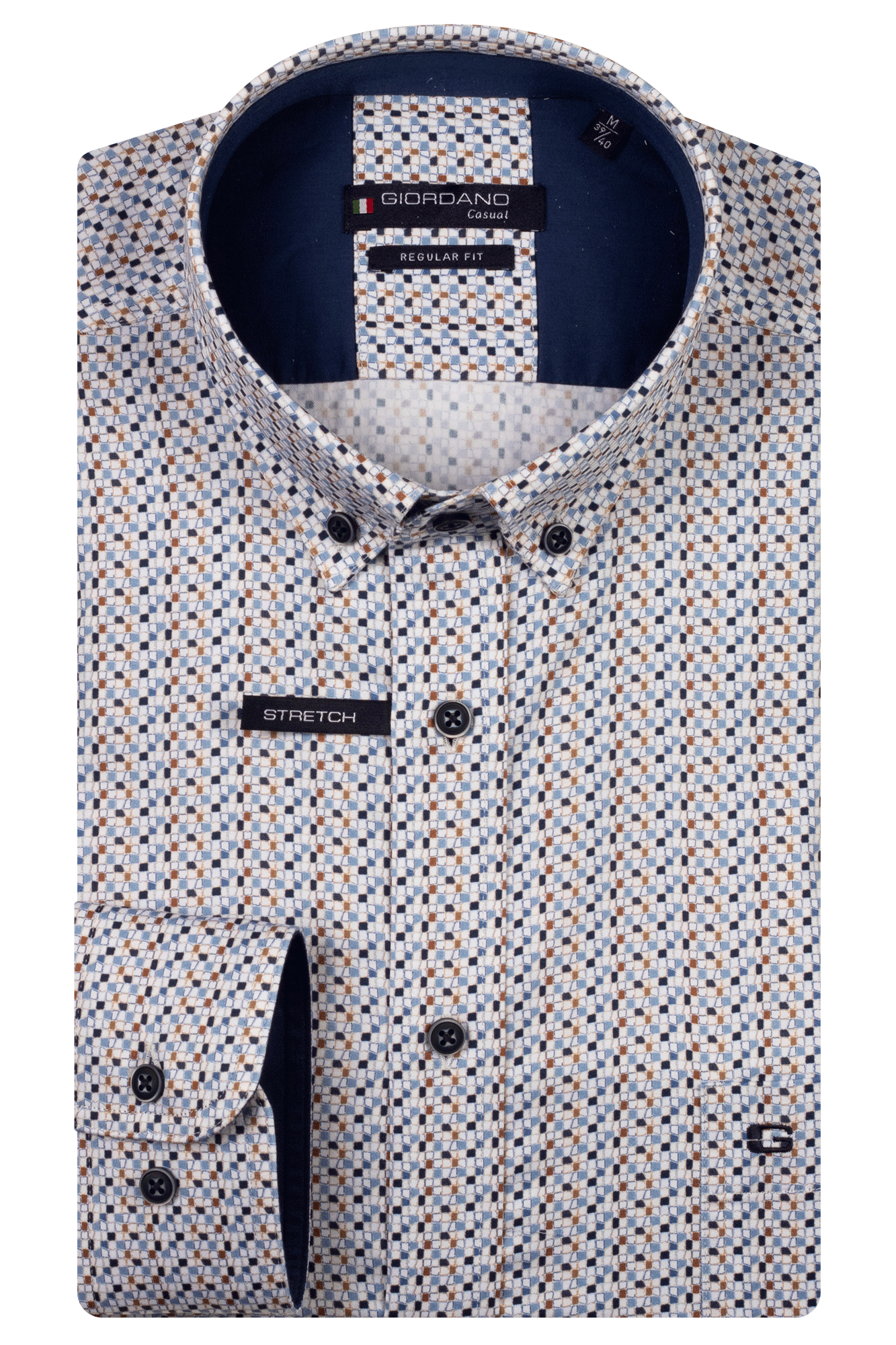 Giordano Ivy Regular Print Casual Shirt - Matt O'Brien Fashions