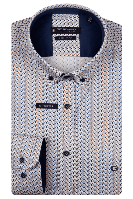 Giordano Ivy Regular Print Casual Shirt - Matt O'Brien Fashions