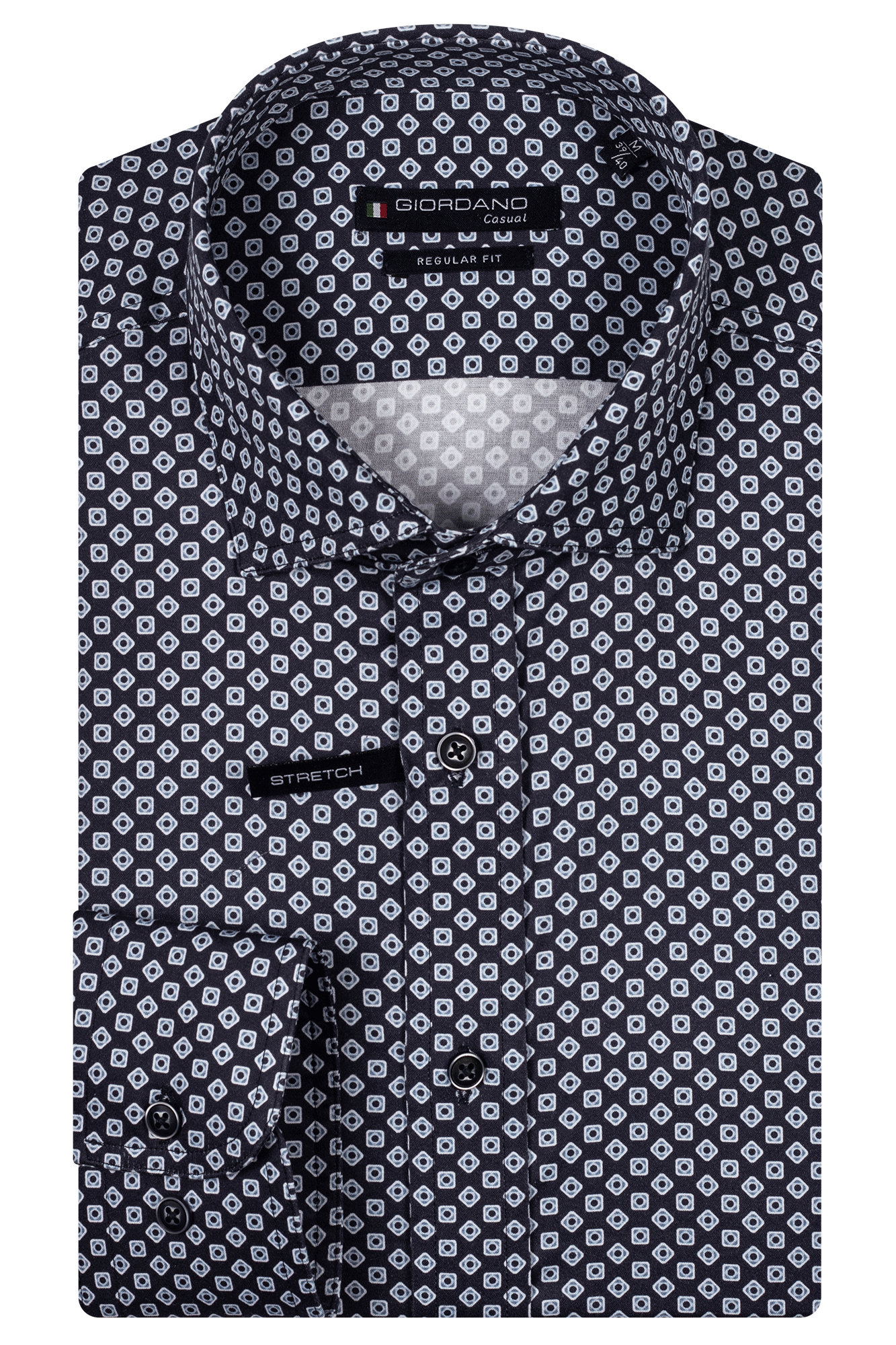 Giordano Regular Fit Geo Print Shirt - Matt O'Brien Fashions