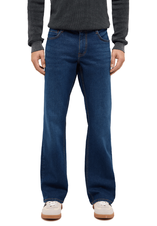 Mustang Oregon Bootcut Jeans Dark Blue - Matt O'Brien Fashions