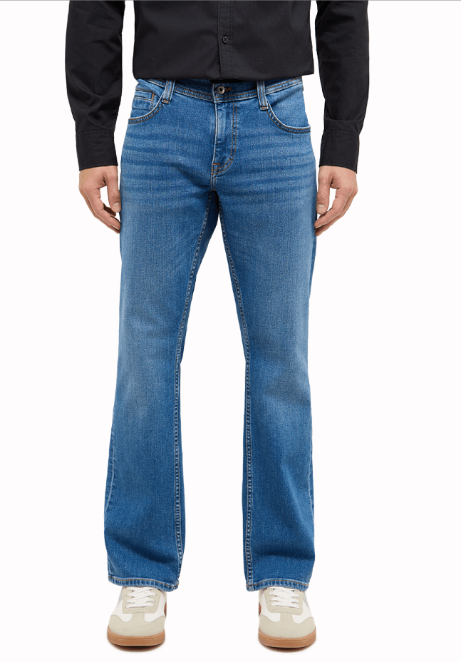 Mustang Oregon Bootcut Jeans Light Blue - Matt O'Brien Fashions