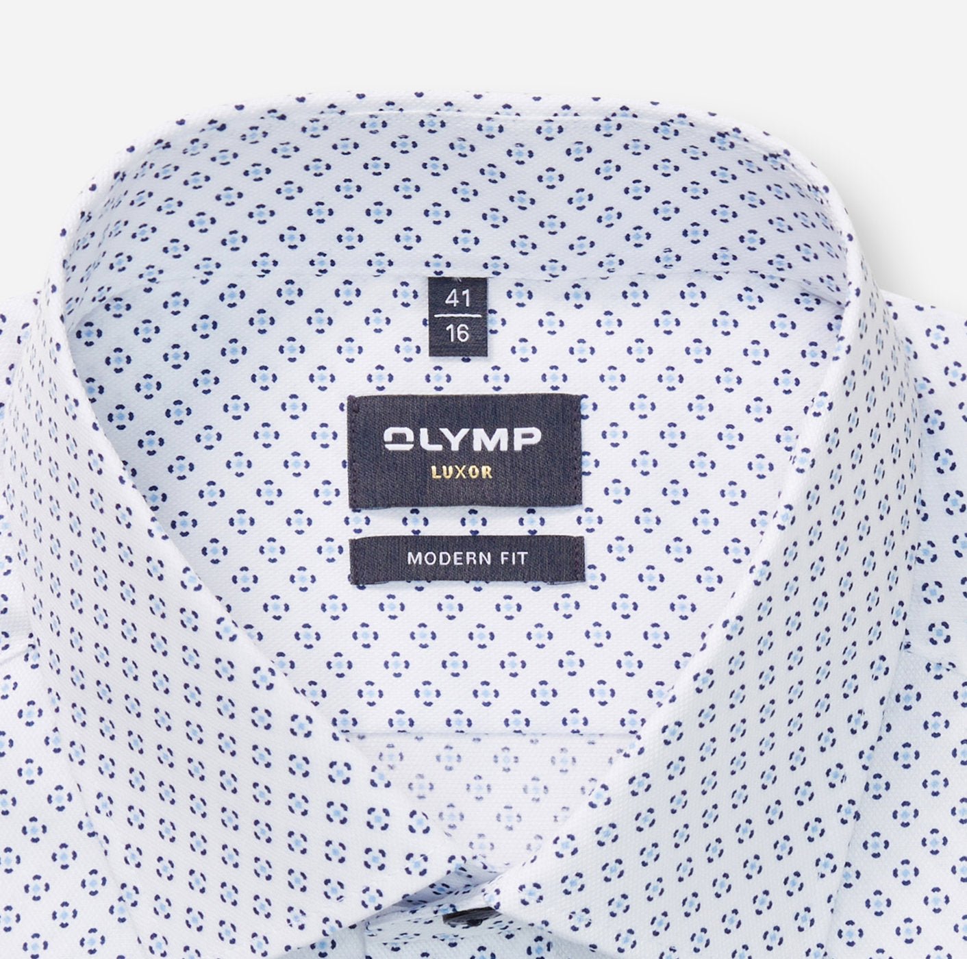 Olymp Kent Modern Fit Geometric Print Shirt - Matt O'Brien Fashions