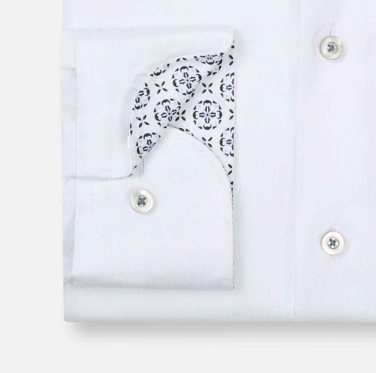 Olymp Modern Fit Herringbone Dress Shirt - Matt O'Brien Fashions