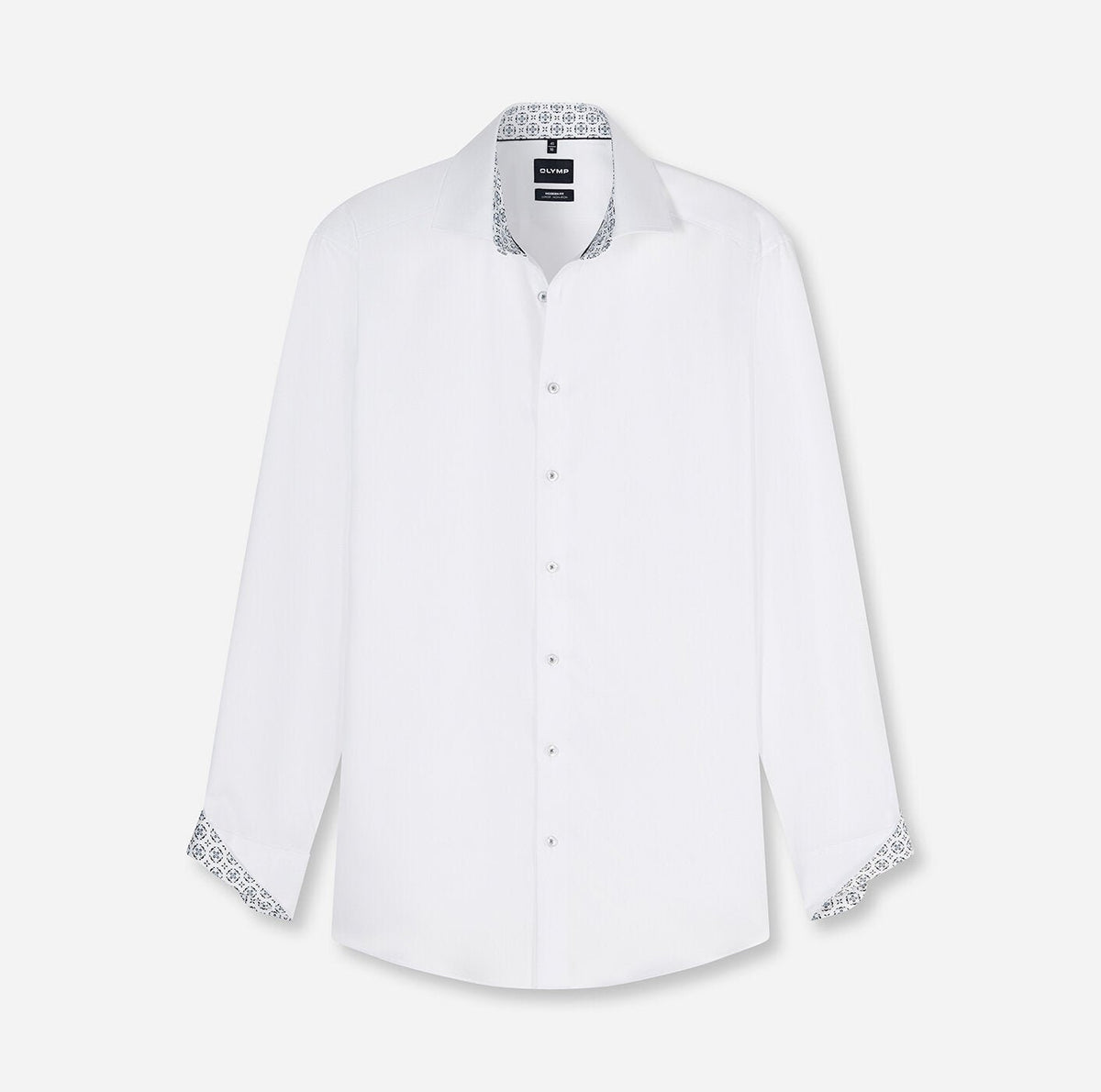 Olymp Modern Fit Herringbone Dress Shirt - Matt O'Brien Fashions