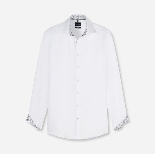 Olymp Modern Fit Herringbone Dress Shirt - Matt O'Brien Fashions