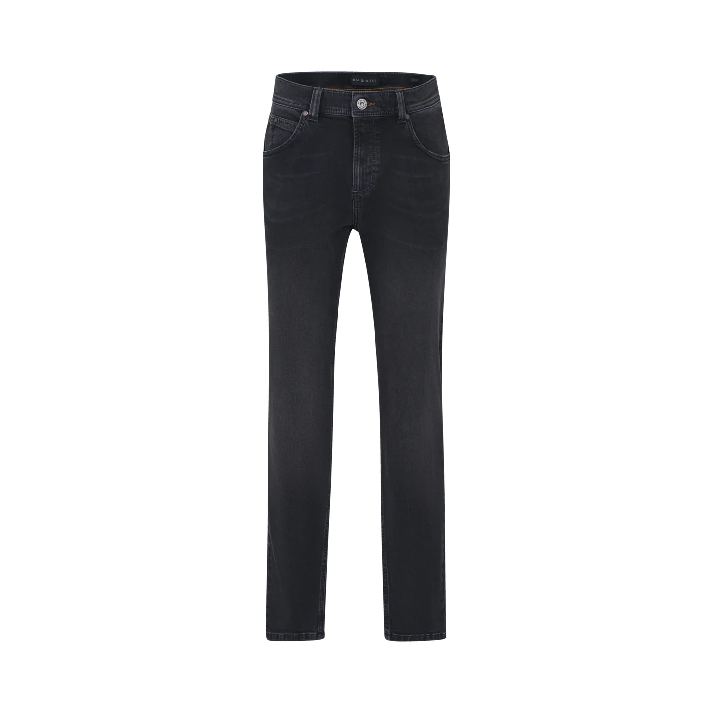 Dark grey jeans on a white background