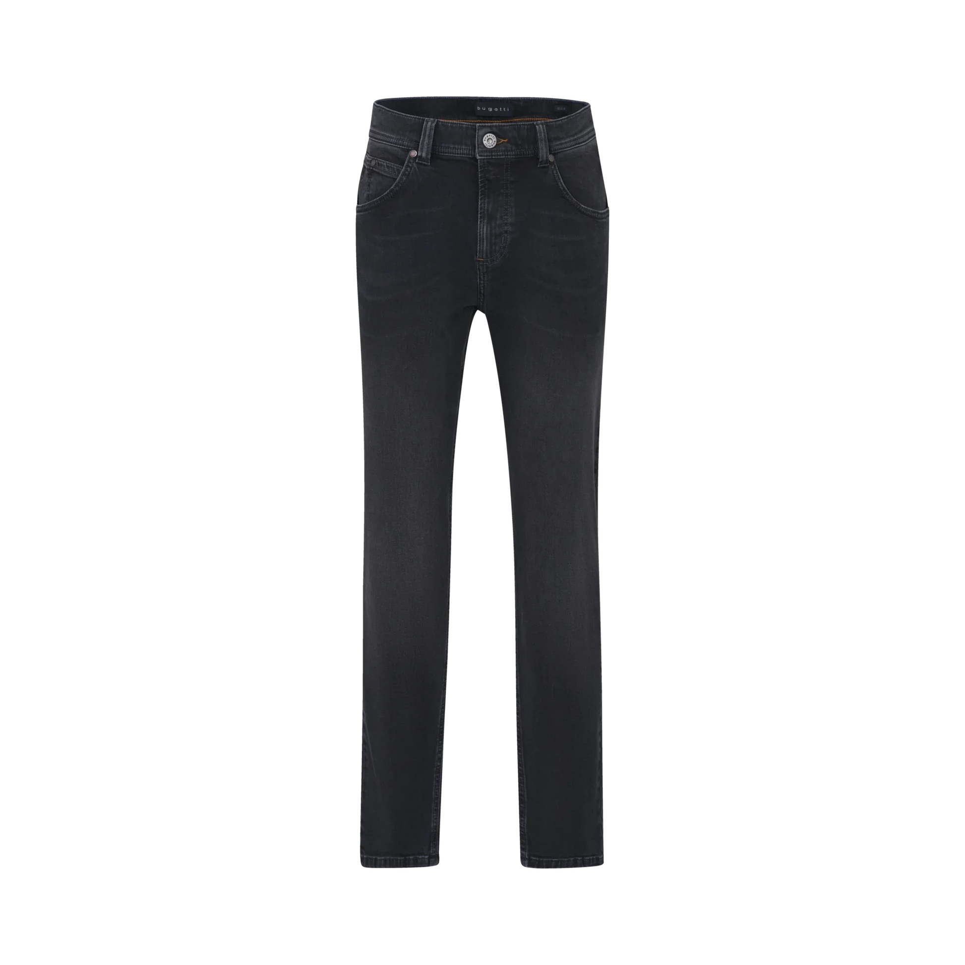 Dark grey jeans on a white background