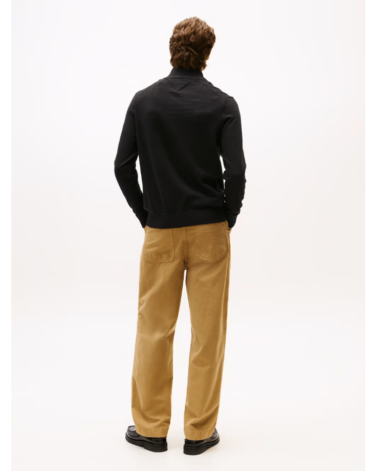 Tommy Hilfiger Cotton Cashmere Zip Neck Jumper - Matt O'Brien Fashions
