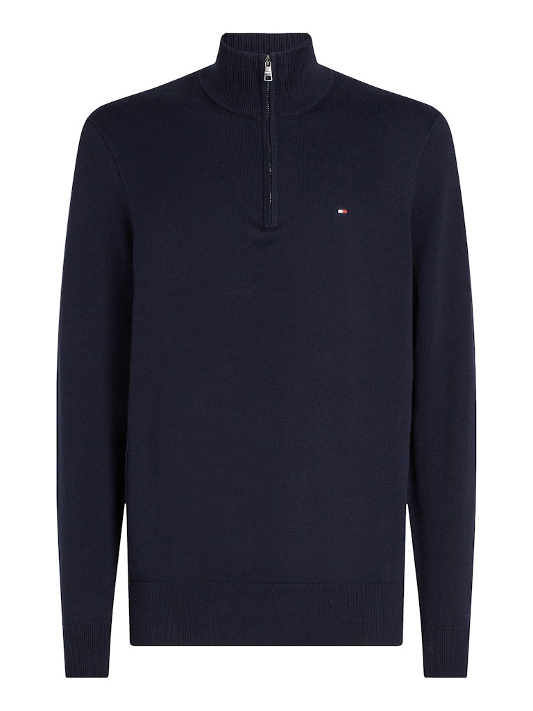 Tommy Hilfiger Essential Cotton Zip Mock - Matt O'Brien Fashions