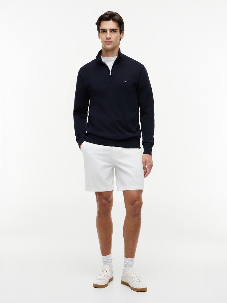 Tommy Hilfiger Essential Cotton Zip Mock - Matt O'Brien Fashions