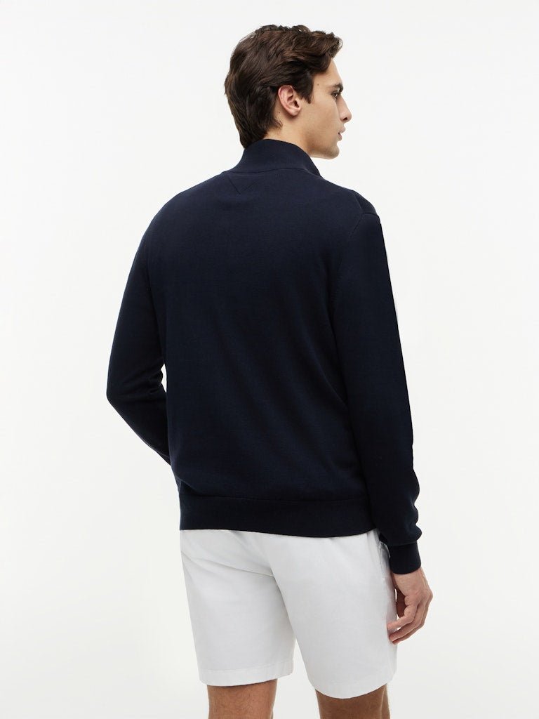 Tommy Hilfiger Essential Cotton Zip Mock - Matt O'Brien Fashions