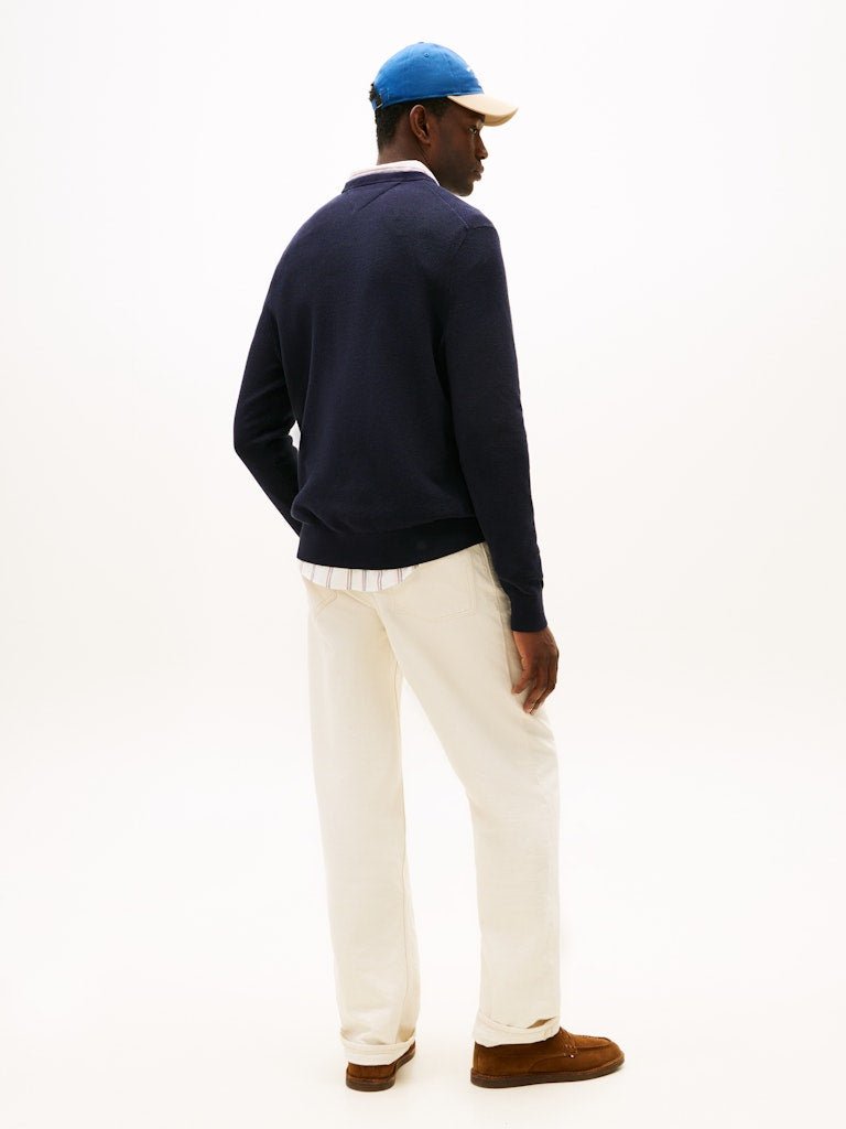 Tommy Hilfiger Essential Textured Crew Neck Jumper - Matt O'Brien Fashions