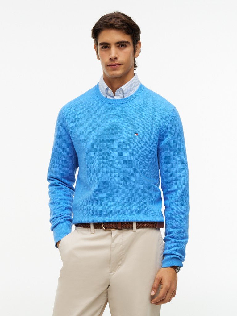 Tommy Hilfiger Essential Textured Crew Neck Jumper - Matt O'Brien Fashions