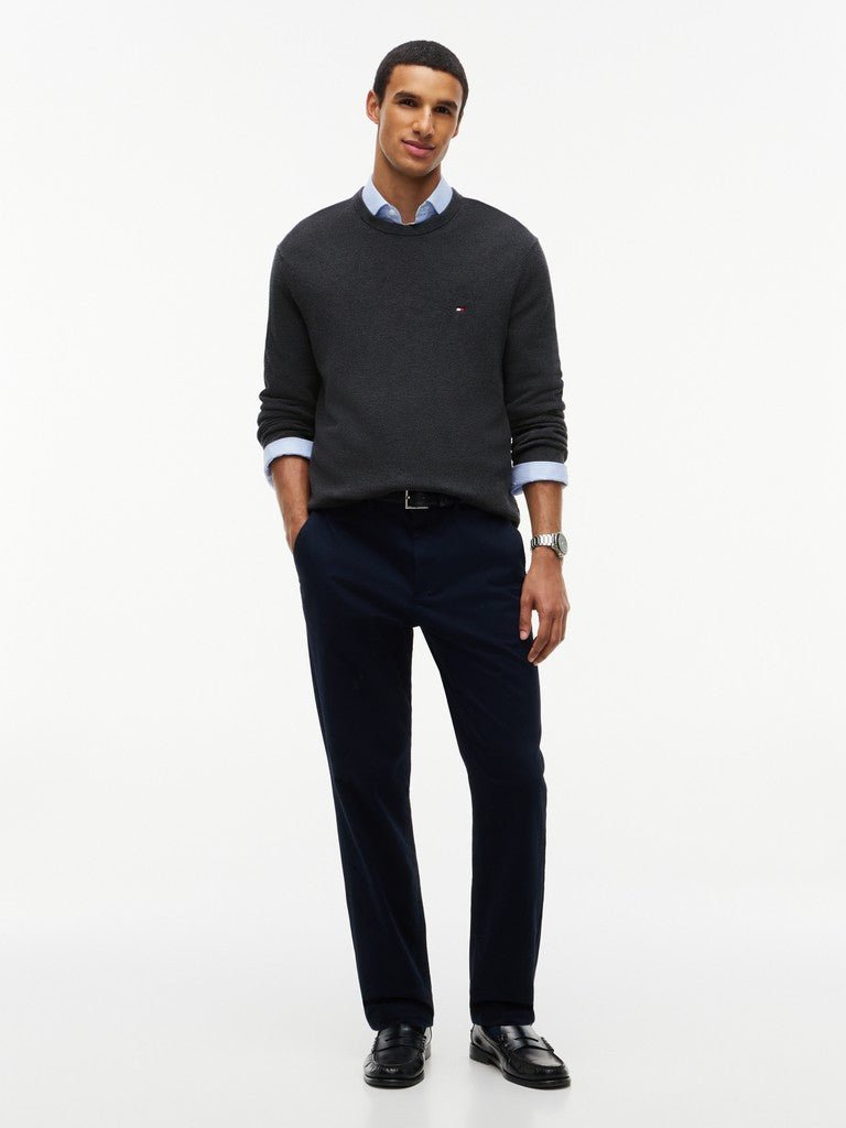 Tommy Hilfiger Essential Textured Crew Neck Jumper - Matt O'Brien Fashions