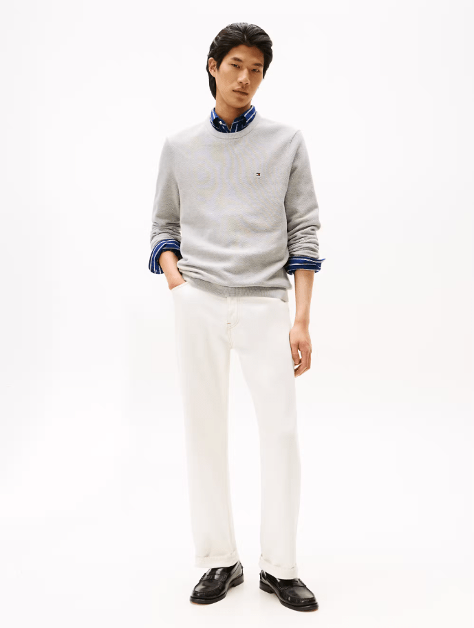 Tommy Hilfiger Essential Textured Crew Neck Jumper - Matt O'Brien Fashions