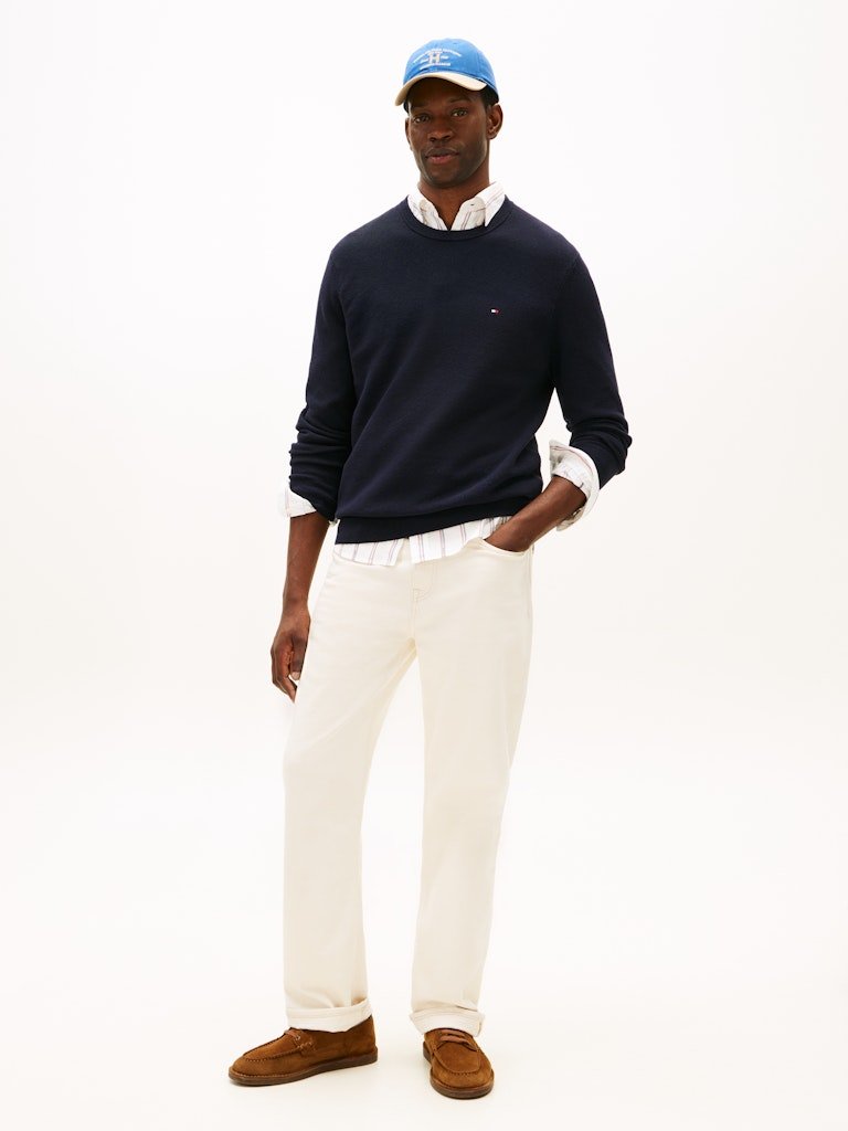 Tommy Hilfiger Essential Textured Crew Neck Jumper - Matt O'Brien Fashions