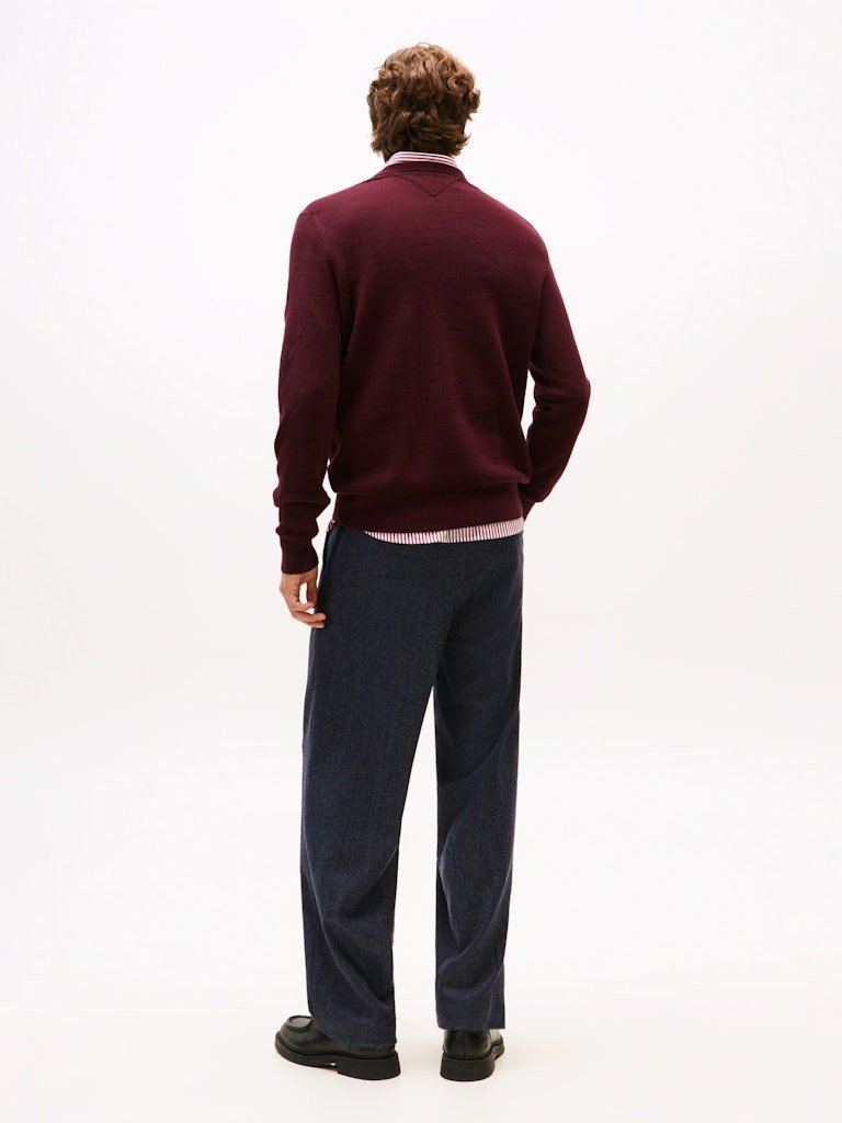 Tommy Hilfiger Essential Textured Crew Neck Jumper - Matt O'Brien Fashions