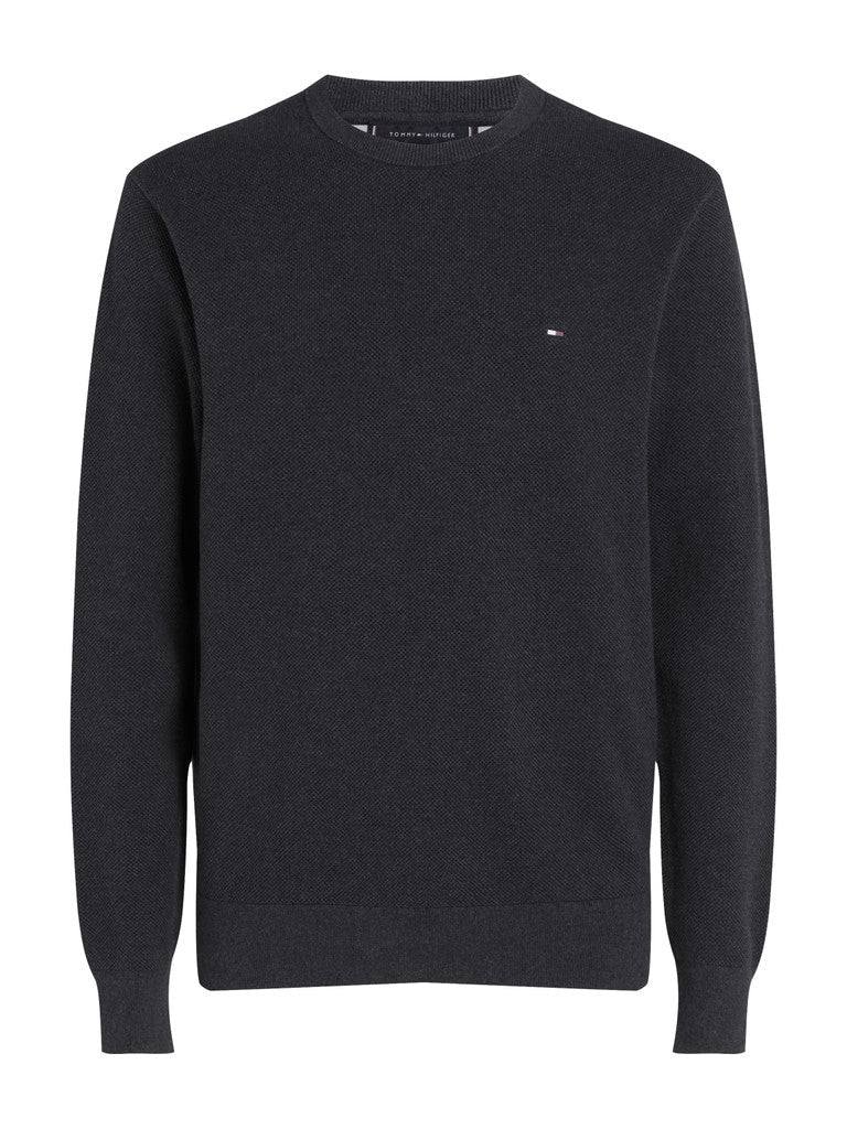 Tommy Hilfiger Essential Textured Crew Neck Jumper - Matt O'Brien Fashions