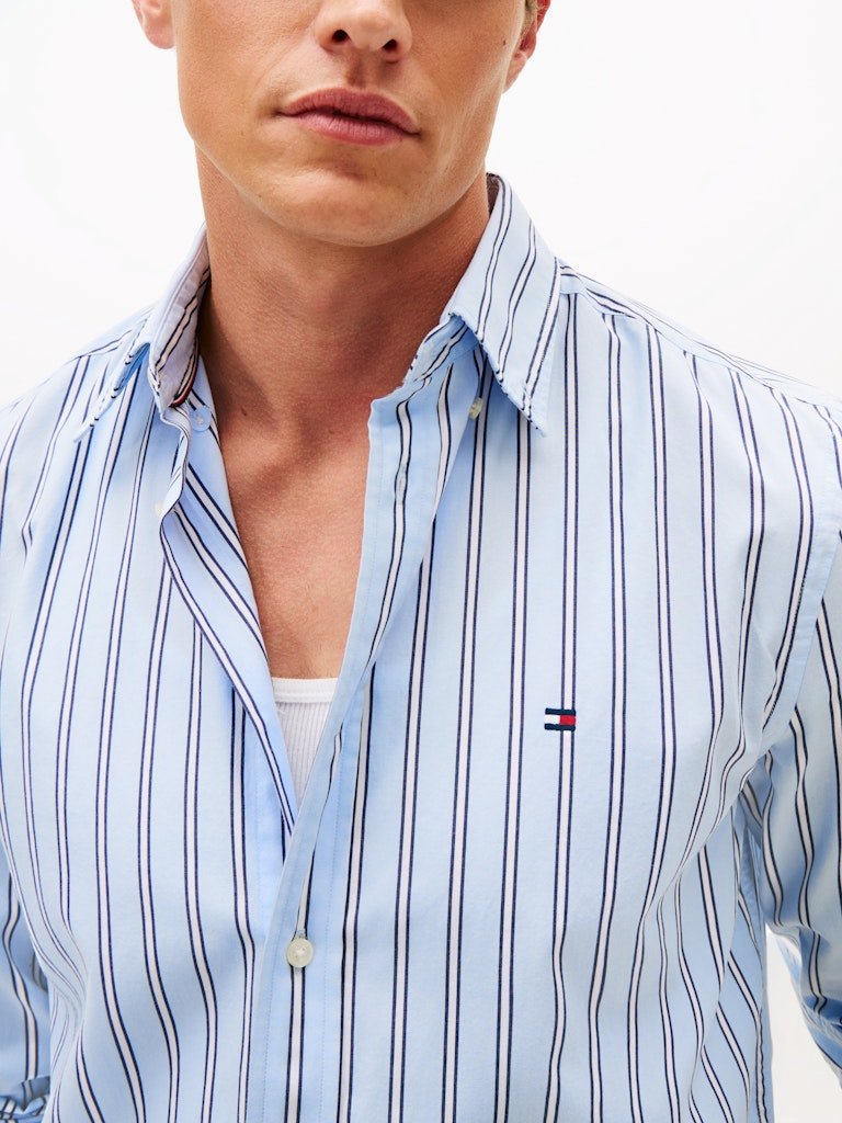 Tommy Hilfiger Flex Poplin Bold Stripe Regular Fit Shirt - Matt O'Brien Fashions