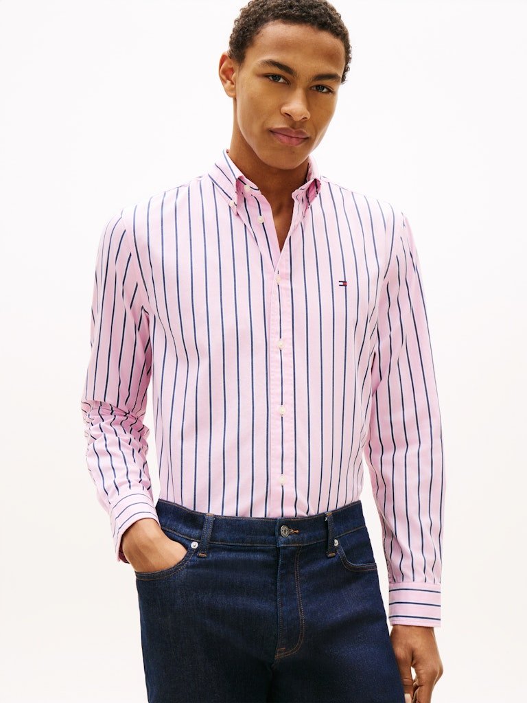 Tommy Hilfiger Flex Poplin Bold Stripe Regular Fit Shirt - Matt O'Brien Fashions
