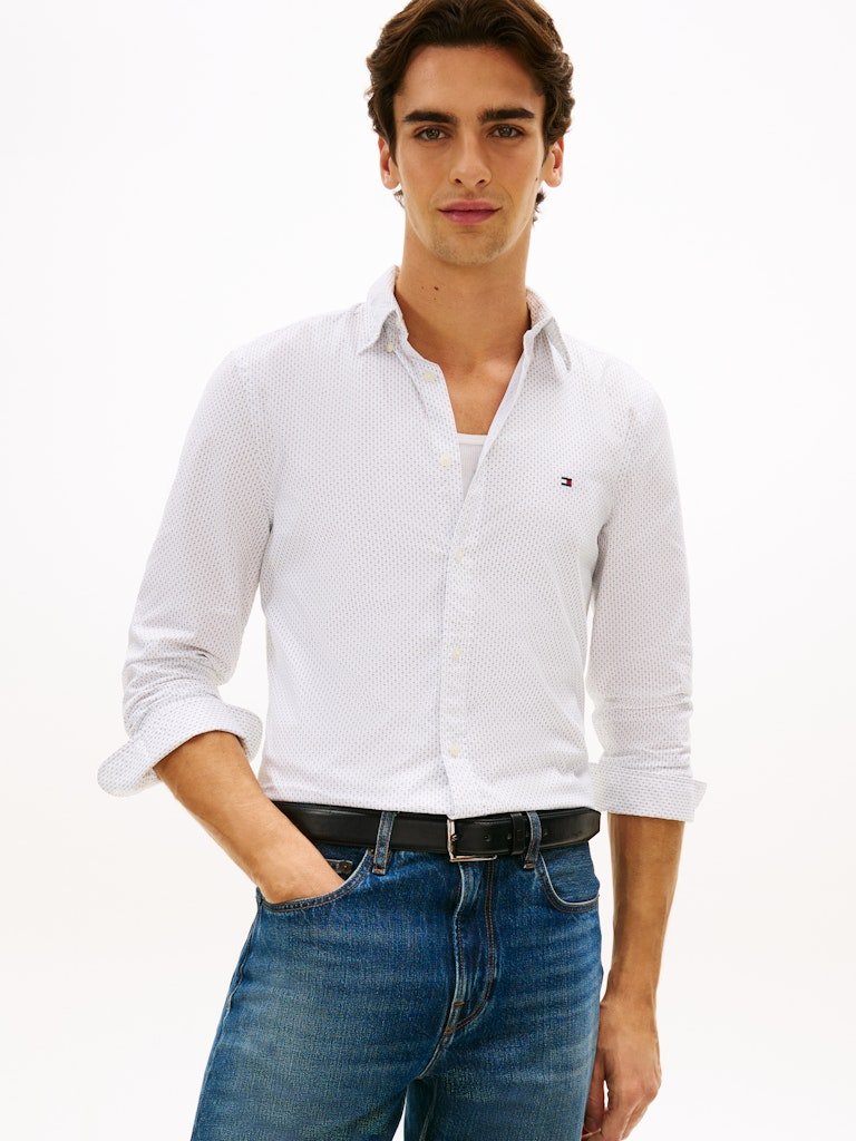Tommy Hilfiger Flex Poplin Fake Solid Slim Fit Shirt - Matt O'Brien Fashions