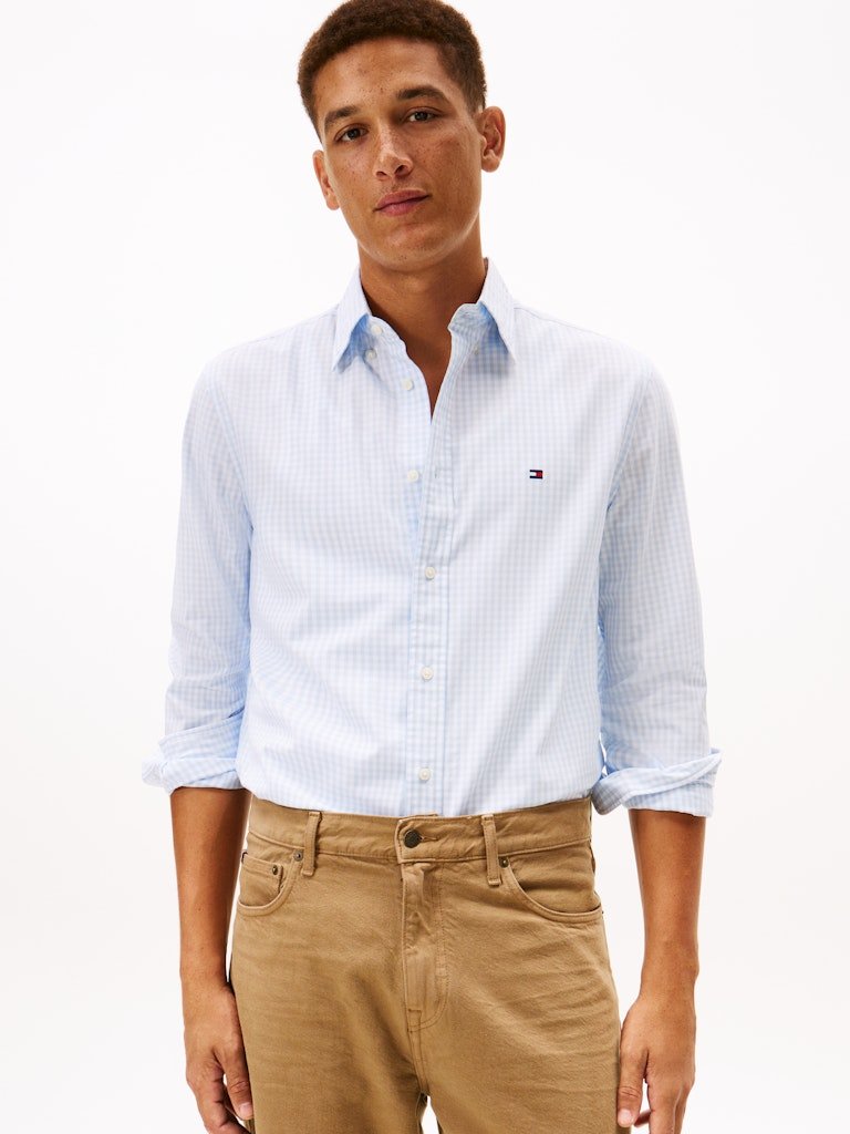 Tommy Hilfiger Flex Poplin Gingham Casual Shirt - Matt O'Brien Fashions