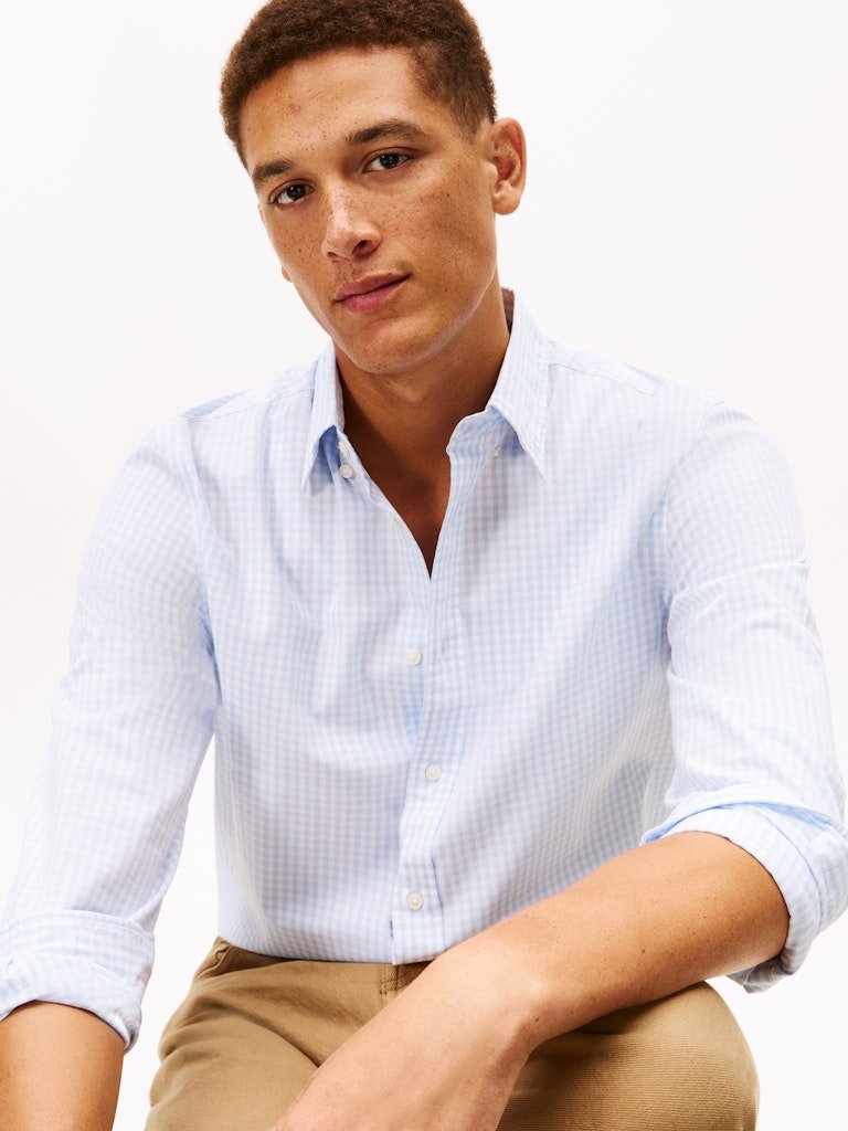 Tommy Hilfiger Flex Poplin Gingham Casual Shirt - Matt O'Brien Fashions