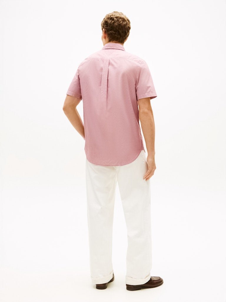 Tommy Hilfiger Flex Poplin Houndstooth Short Sleeve Shirt - Matt O'Brien Fashions