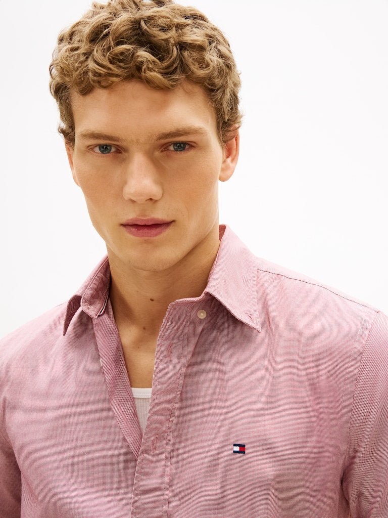 Tommy Hilfiger Flex Poplin Houndstooth Short Sleeve Shirt - Matt O'Brien Fashions