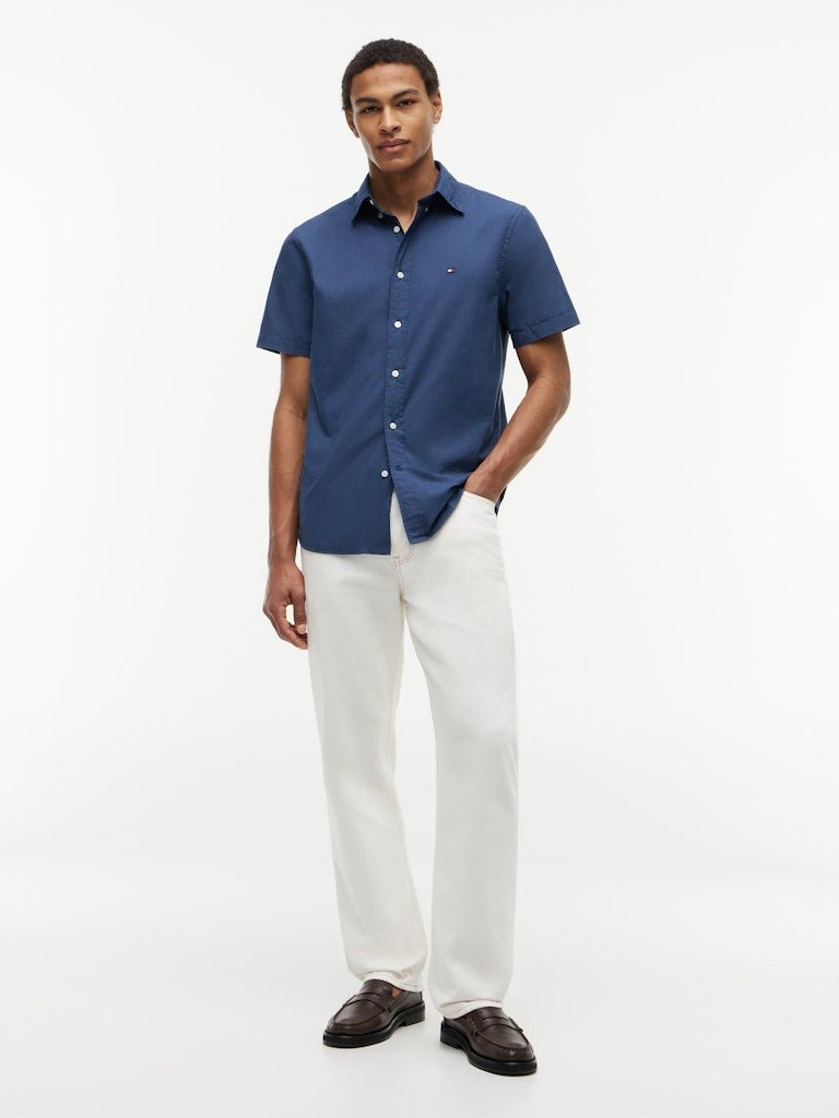 Tommy Hilfiger Flex Poplin Houndstooth Short Sleeve Shirt - Matt O'Brien Fashions