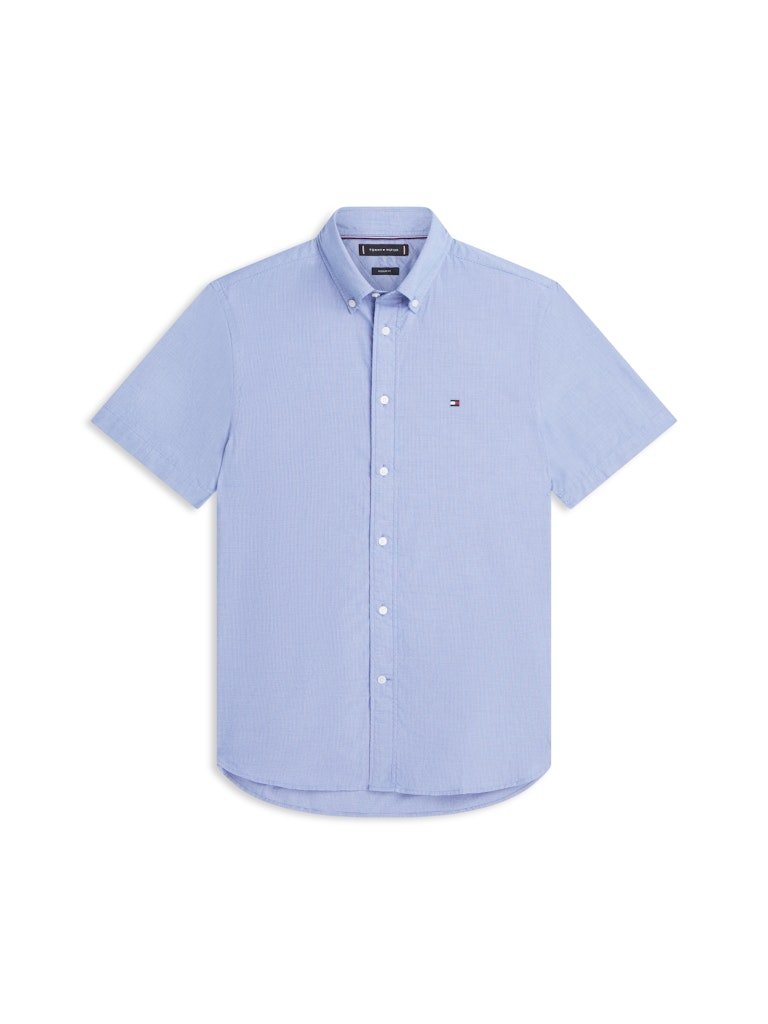 Tommy Hilfiger Flex Poplin Houndstooth Short Sleeve Shirt - Matt O'Brien Fashions