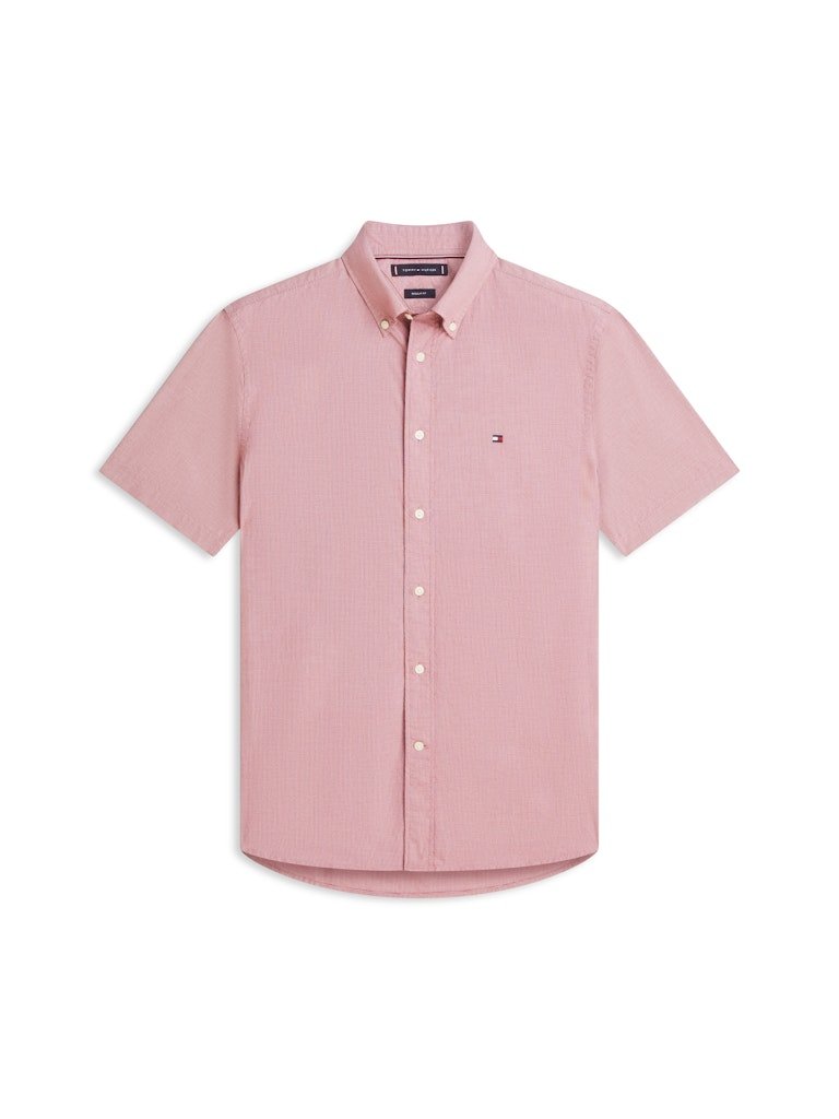 Tommy Hilfiger Flex Poplin Houndstooth Short Sleeve Shirt - Matt O'Brien Fashions