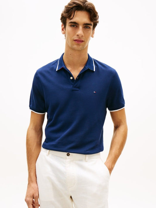 Tommy Hilfiger Pique Undercollar Reg Polo - Matt O'Brien Fashions