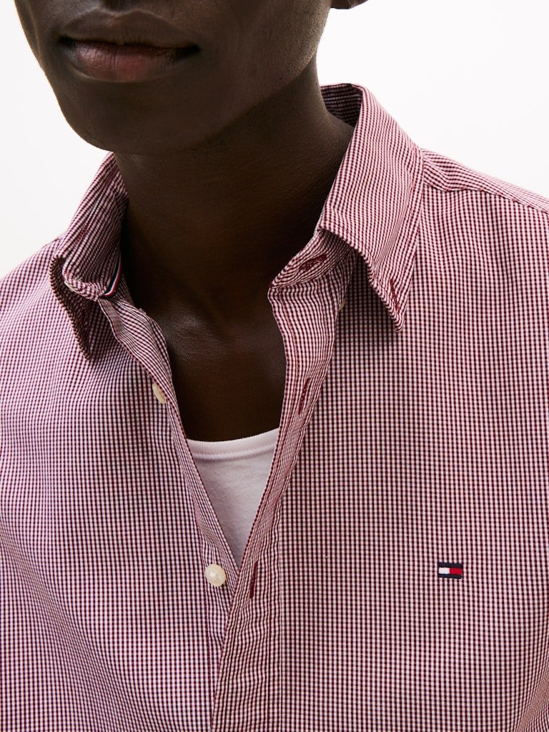 Tommy Hilfiger Reg Poplin Micro Gingham Shirt - Matt O'Brien Fashions