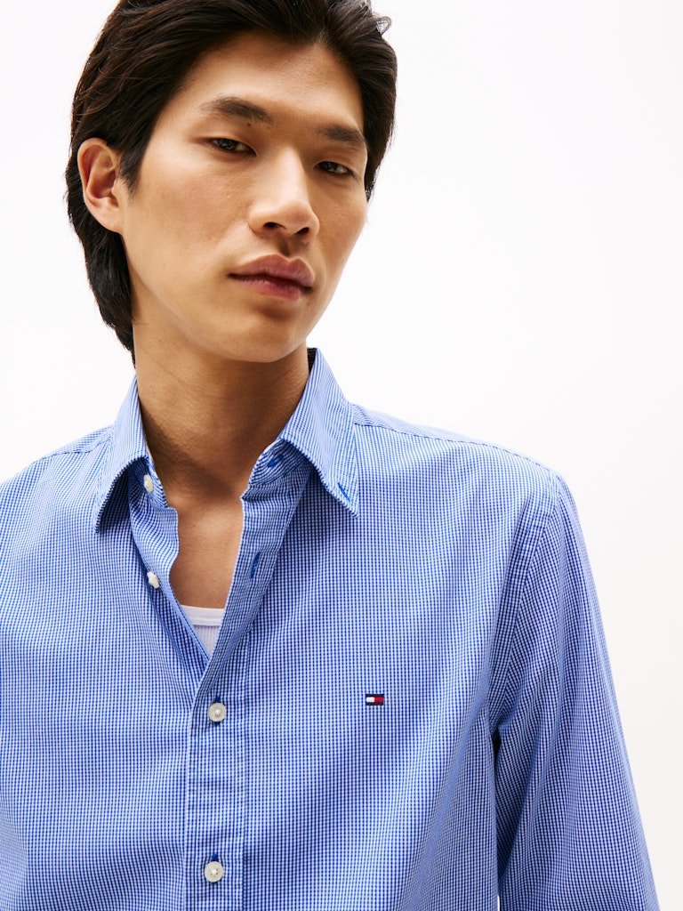 Tommy Hilfiger Reg Poplin Micro Gingham Shirt - Matt O'Brien Fashions