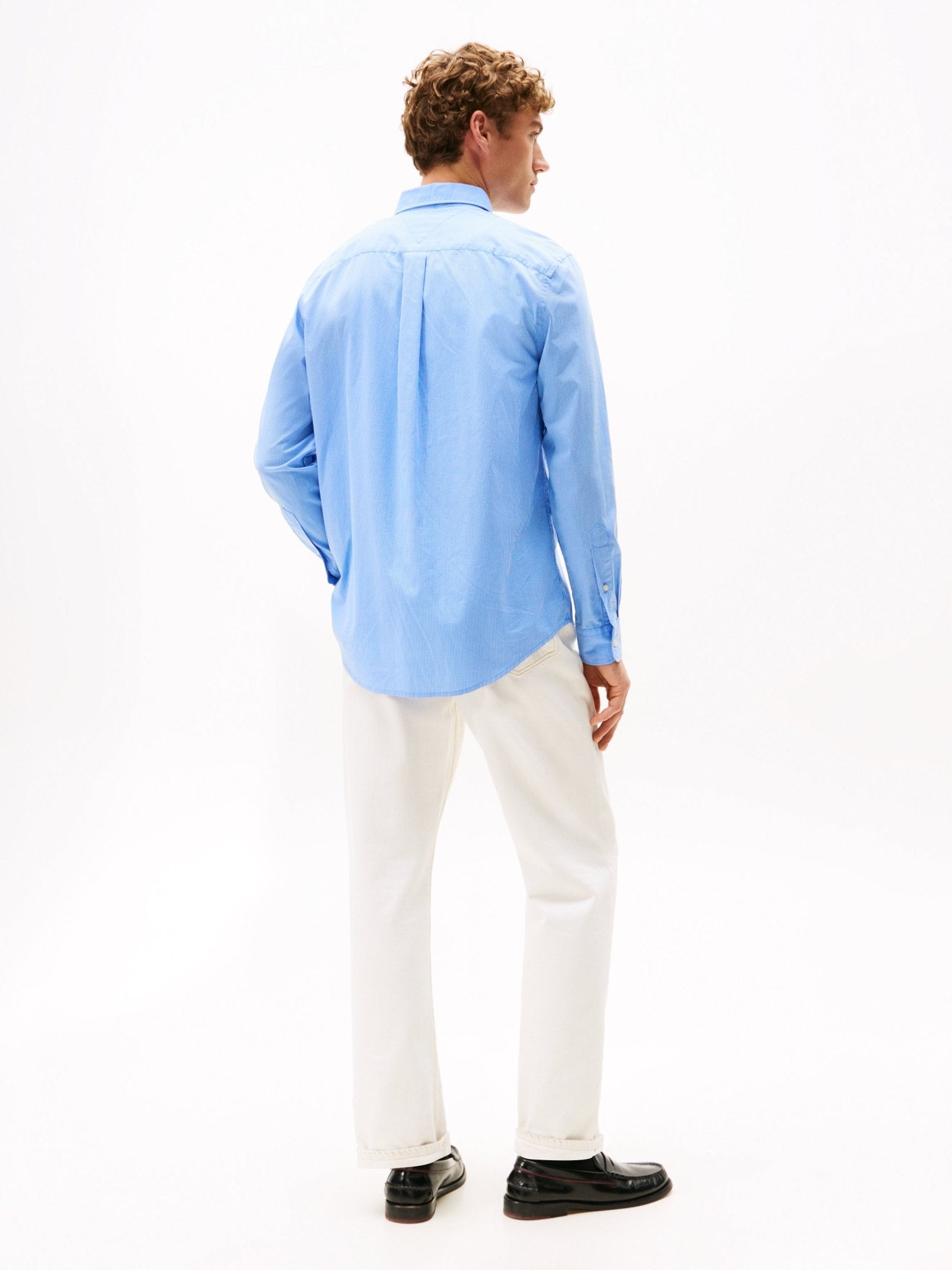 Tommy Hilfiger Reg Poplin Micro Gingham Shirt - Matt O'Brien Fashions