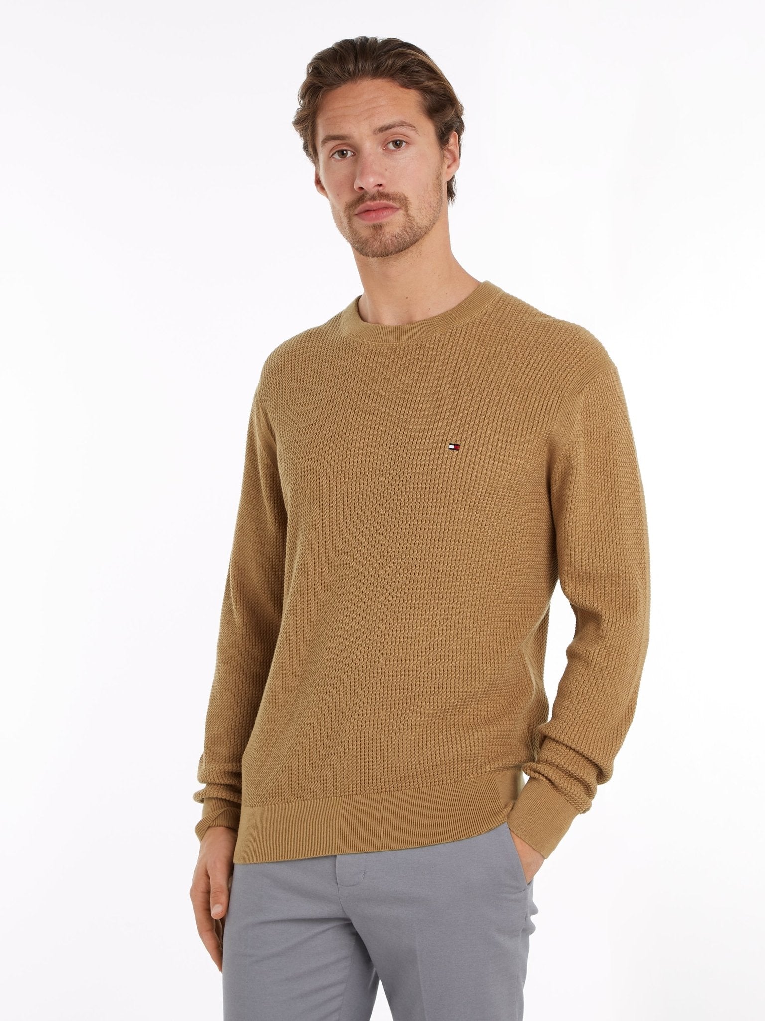 Tommy Hilfiger Structure Crew Neck Jumper - Matt O'Brien Fashions