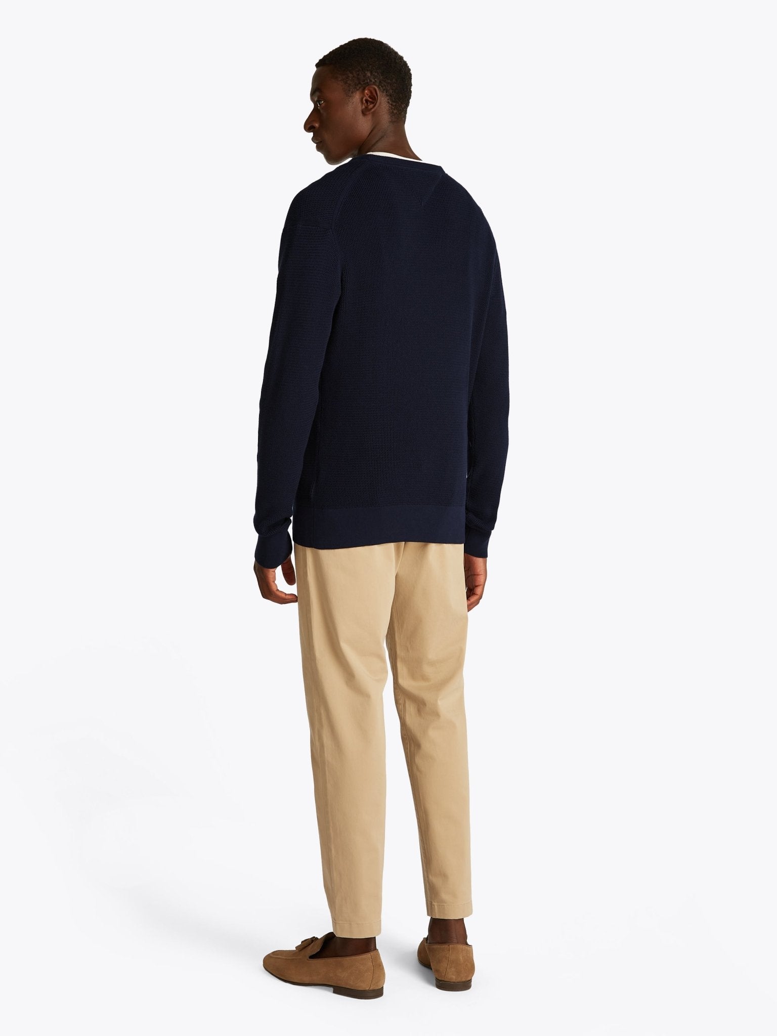 Tommy Hilfiger Structured Crew Neck Jumper - Matt O'Brien Fashions