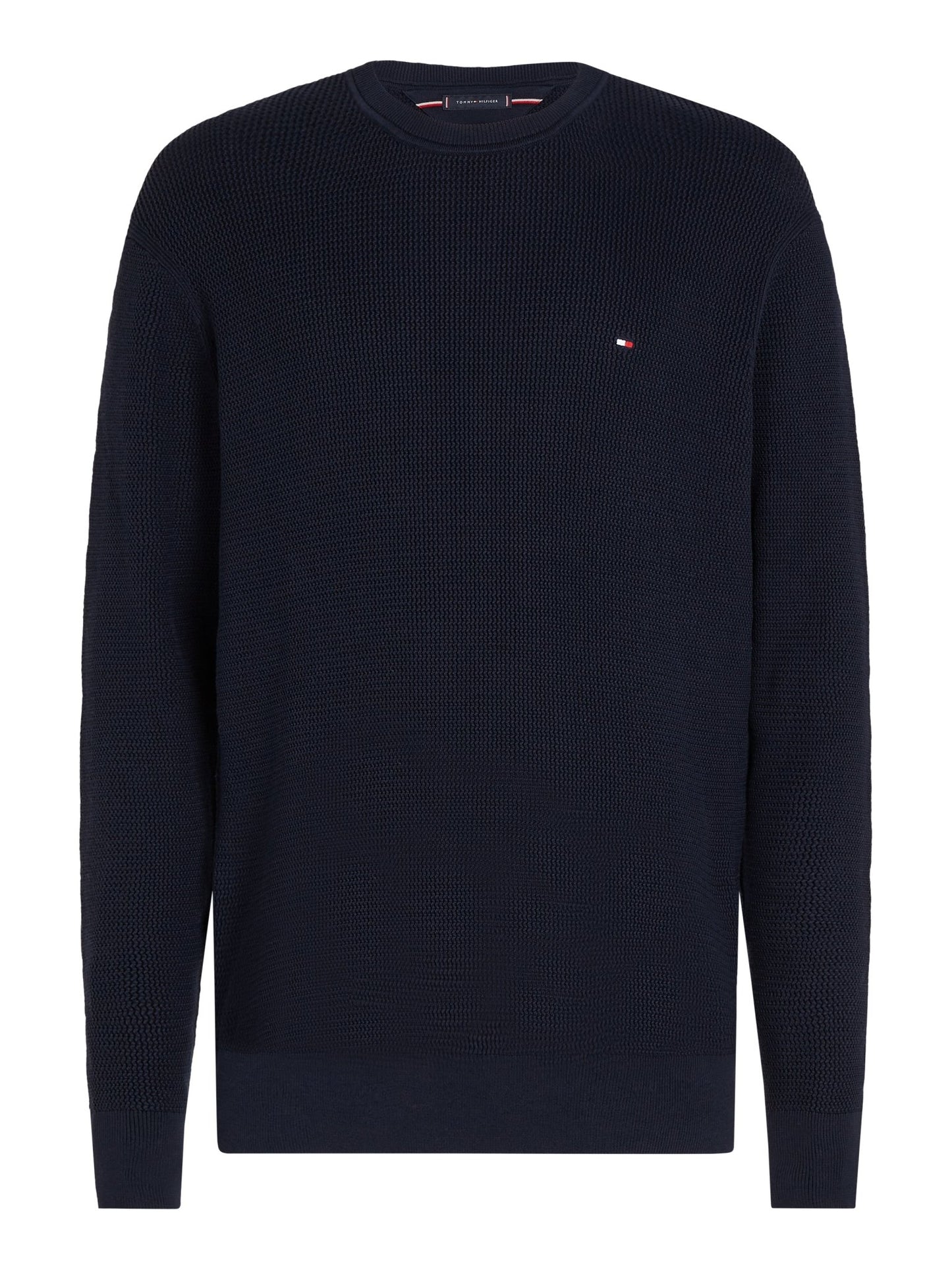 Tommy Hilfiger Structured Crew Neck Jumper - Matt O'Brien Fashions
