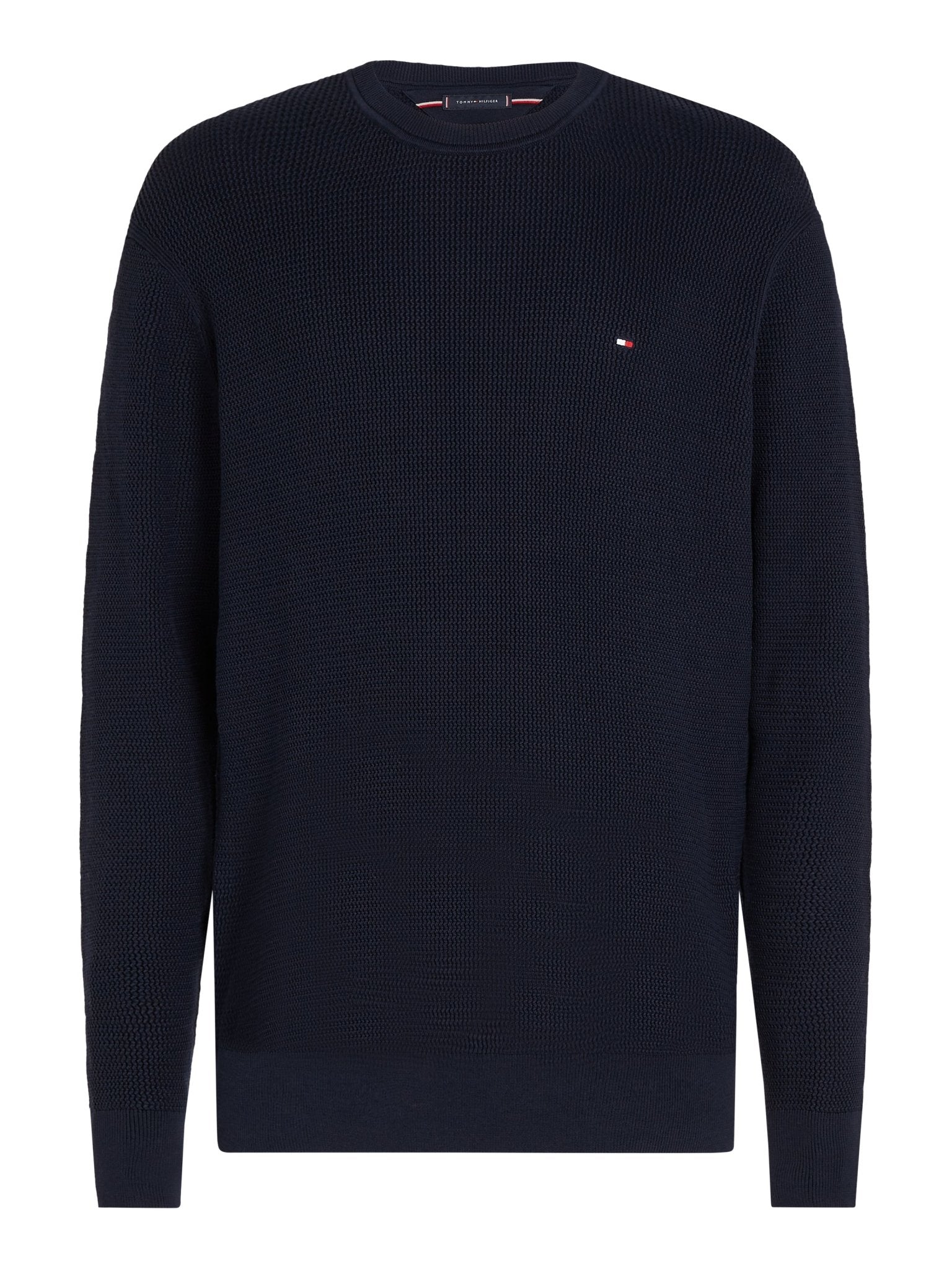 Tommy Hilfiger Structured Crew Neck Jumper - Matt O'Brien Fashions