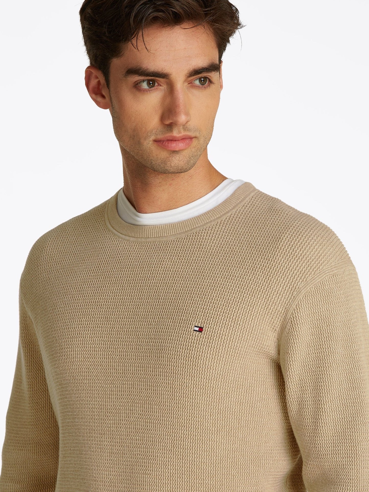 Tommy Hilfiger Structured Crew Neck Jumper - Matt O'Brien Fashions