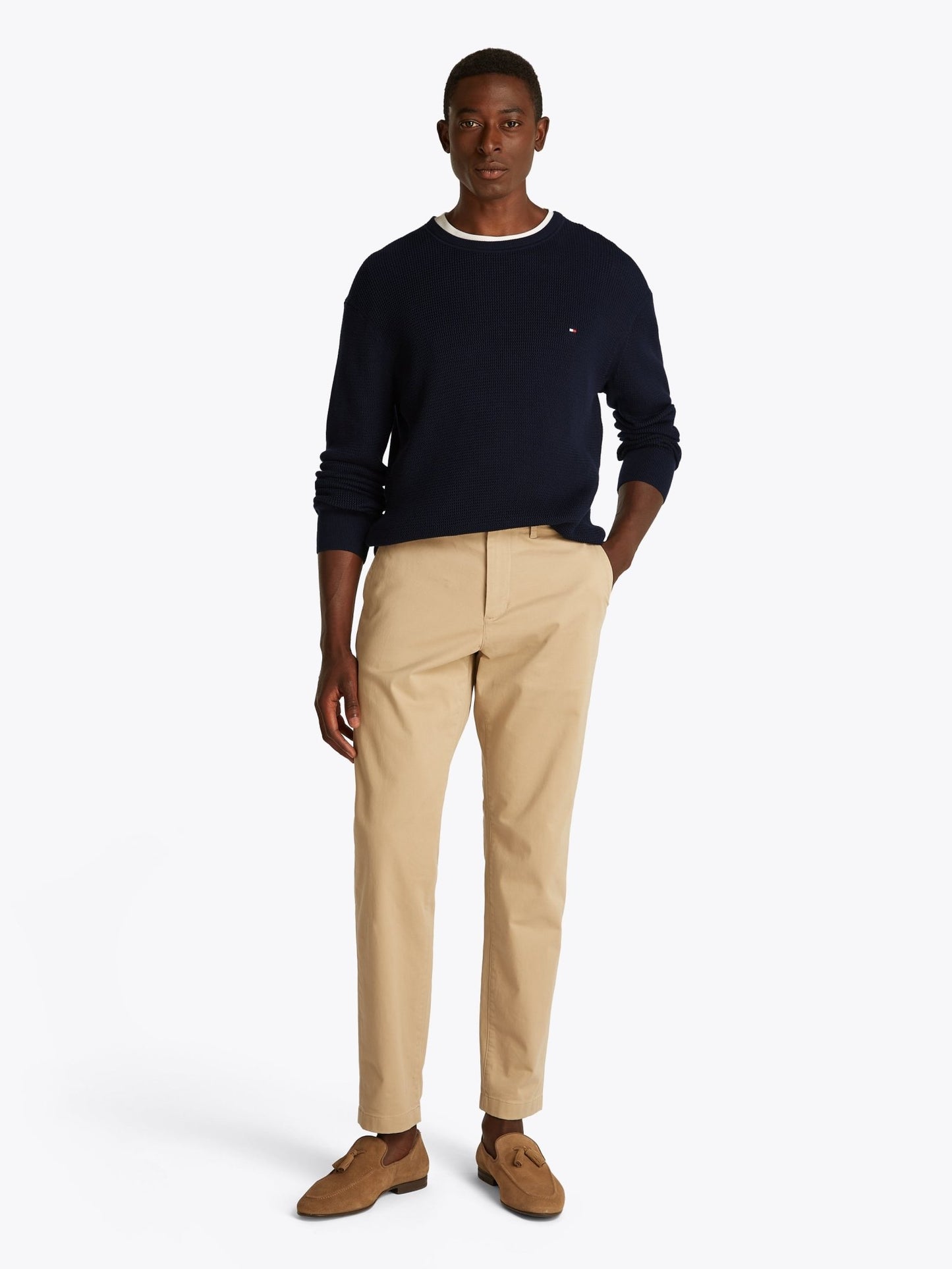 Tommy Hilfiger Structured Crew Neck Jumper - Matt O'Brien Fashions