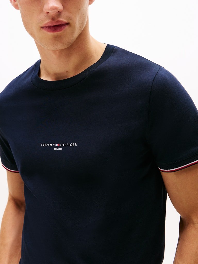 Tommy Hilfiger Tommy Logo Tipped T-Shirt - Matt O'Brien Fashions