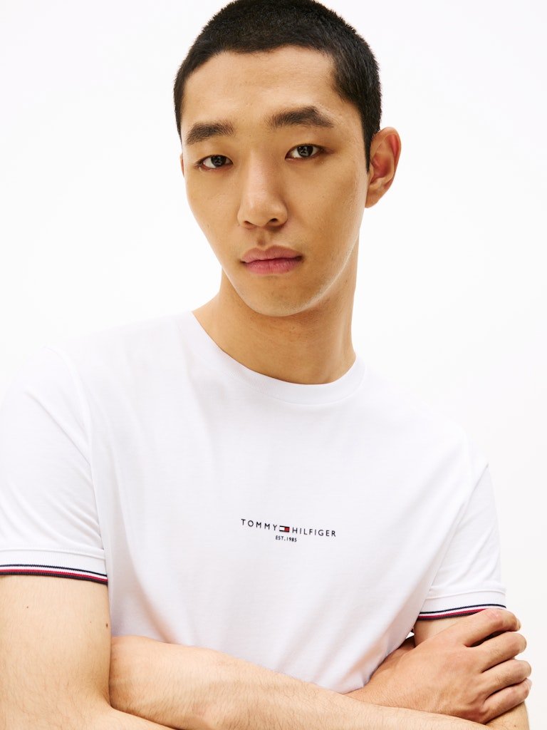 Tommy Hilfiger Tommy Logo Tipped T-Shirt - Matt O'Brien Fashions