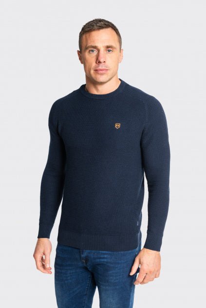 XV Kings Orkney Textured Crew Neck Jumper - Matt O'Brien Fashions