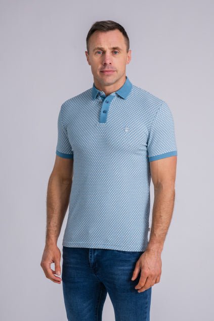 XV Kings Wallamba Contrast Collar Textured Polo - Matt O'Brien Fashions