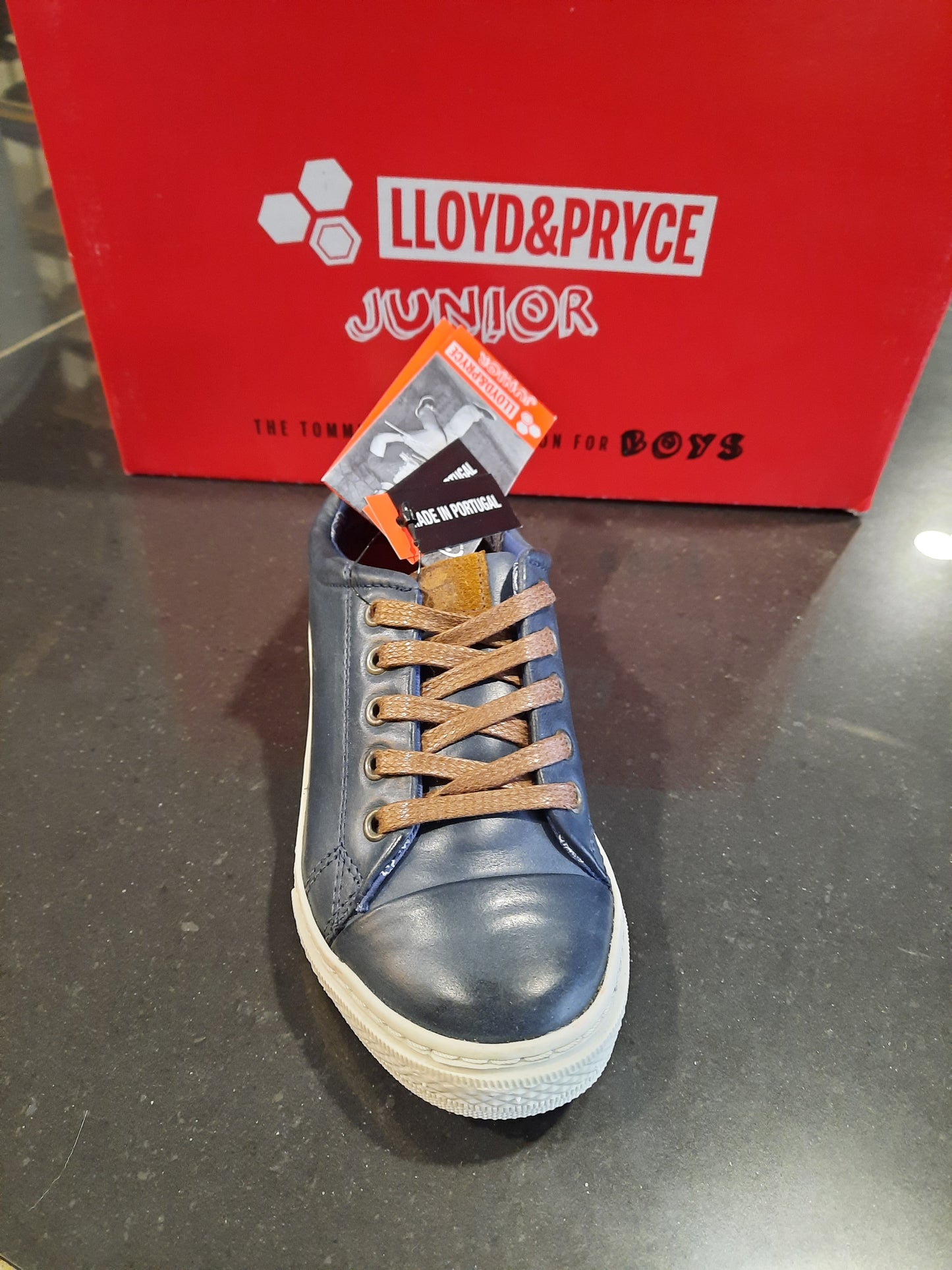 Lloyd & Pryce Tommy Bowe Shoes Ashton Kids Casual Lace Shoe Storm