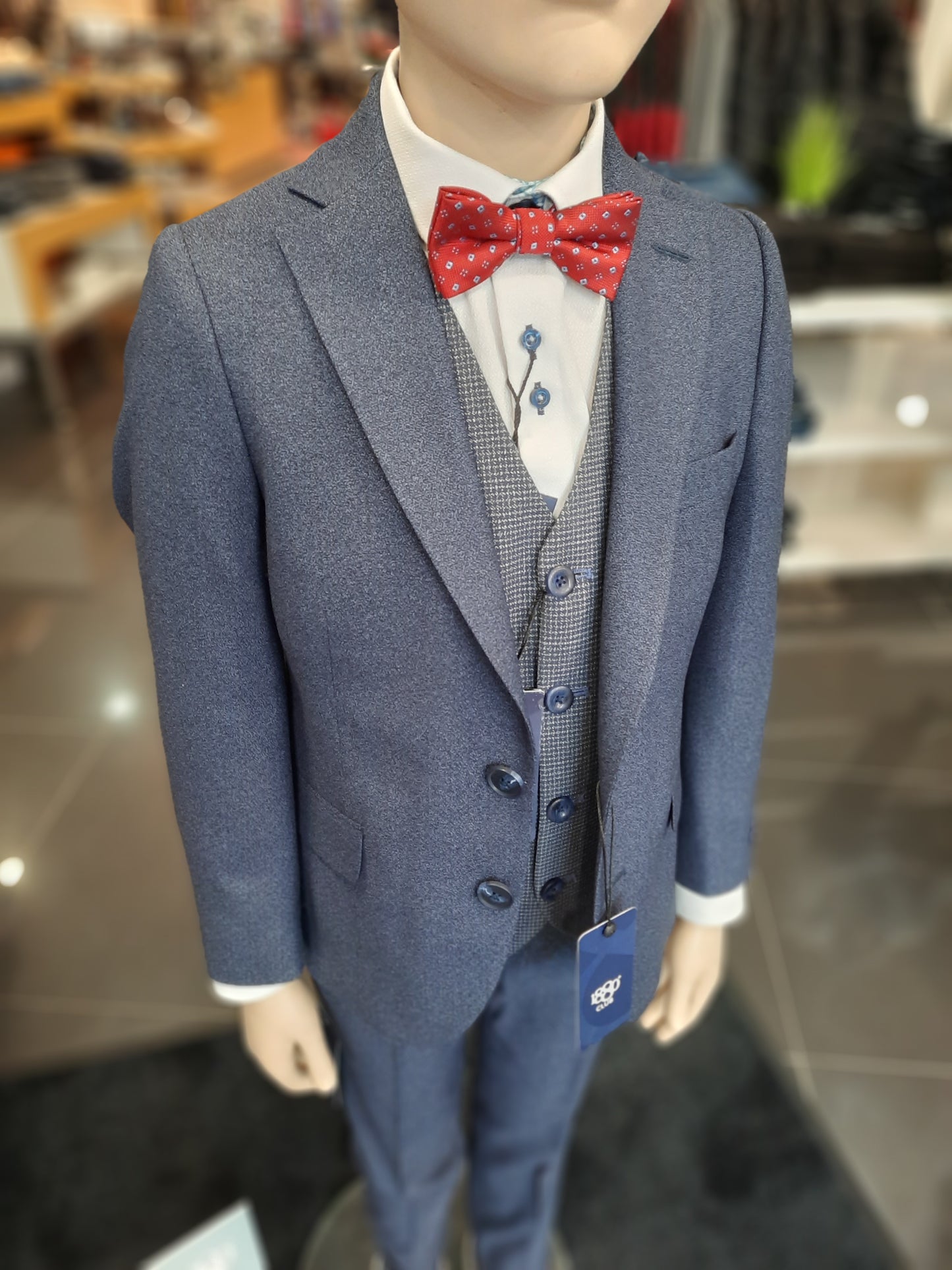 1880 Club Boys Junior Suit Jacket - Tivoli 15120 Blue 29
